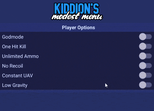 New GUI for Kiddion's mod menu